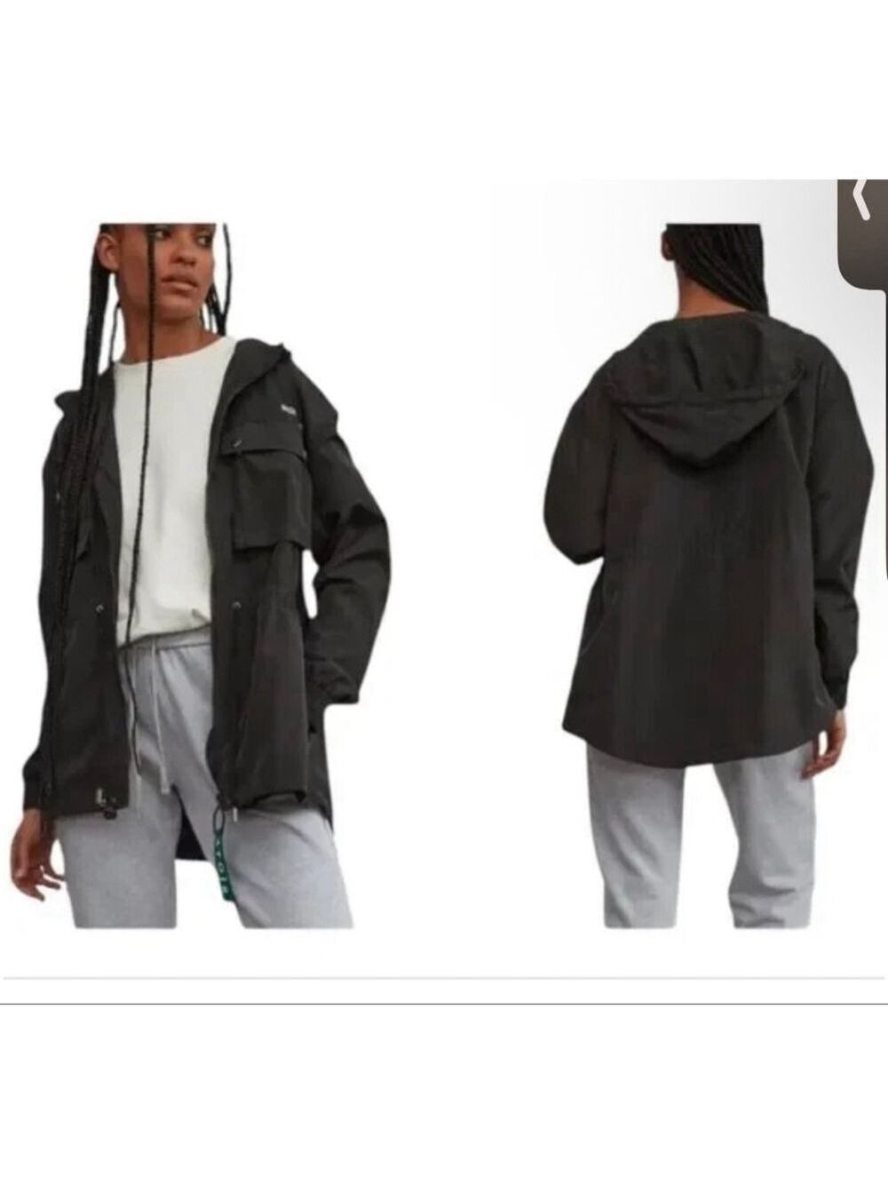 Women's ATOIR Black The Athlete Hooded Utility Jacket S